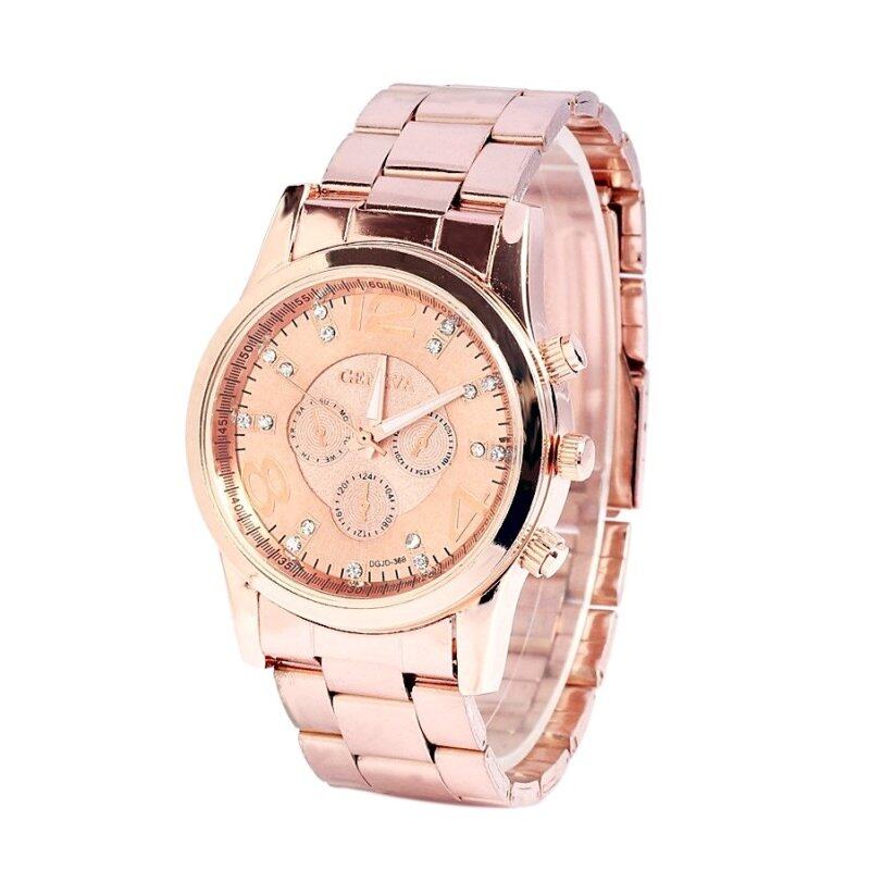 Geneva Chronograph Elegant 178 Watch Rose Gold +Free Watch Box Malaysia