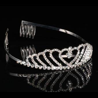 Detail Gambar Produk New Elegant Luxurious Diamante Rhinestone Crown Wedding Party BrideGift Produk Terbaru