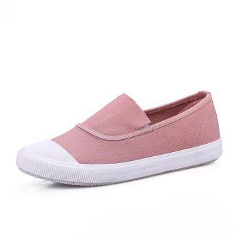 Ocean NEW Ladies Fashion Flat Shoes Han Edition Canvas Shoes(Pink) Mei 2018 - 2 Ocean NEW Ladies fashion Flat shoes Han edition Canvas shoes(Pink) - 2