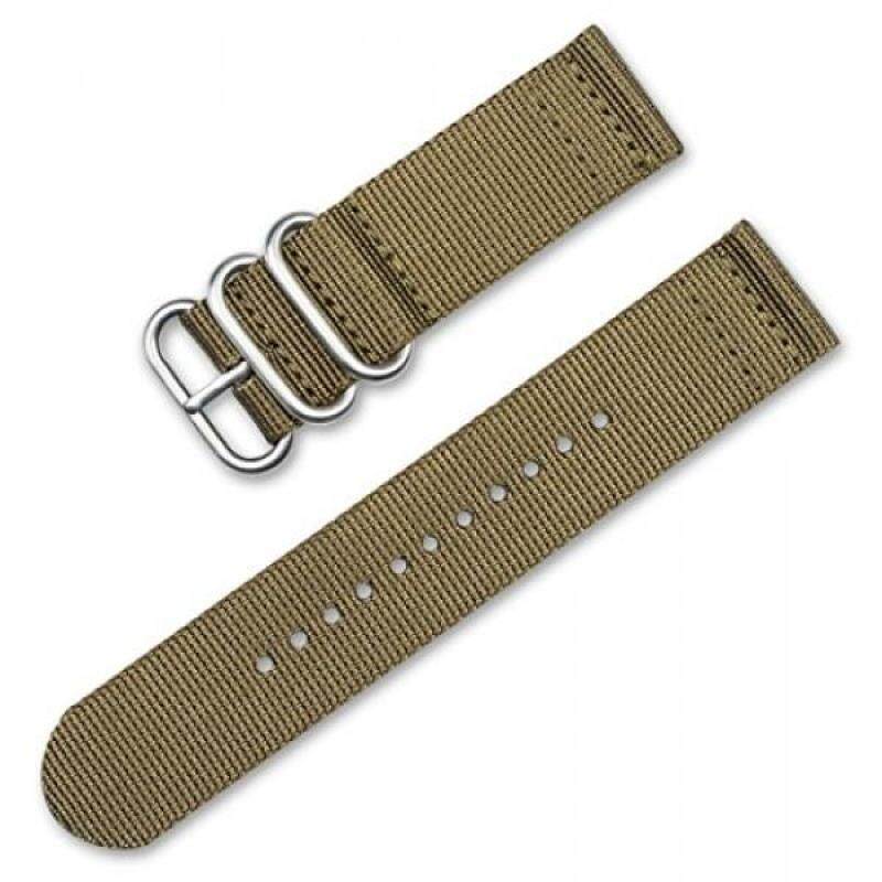 18mm Military RAF Style Ballistic Nylon 2-Piece Watch Band - Khaki Malaysia