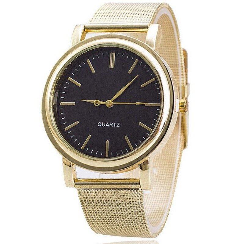 2016 Korea Fashion High Quality Quartz Watches Luxury Brand Gold Black Malaysia