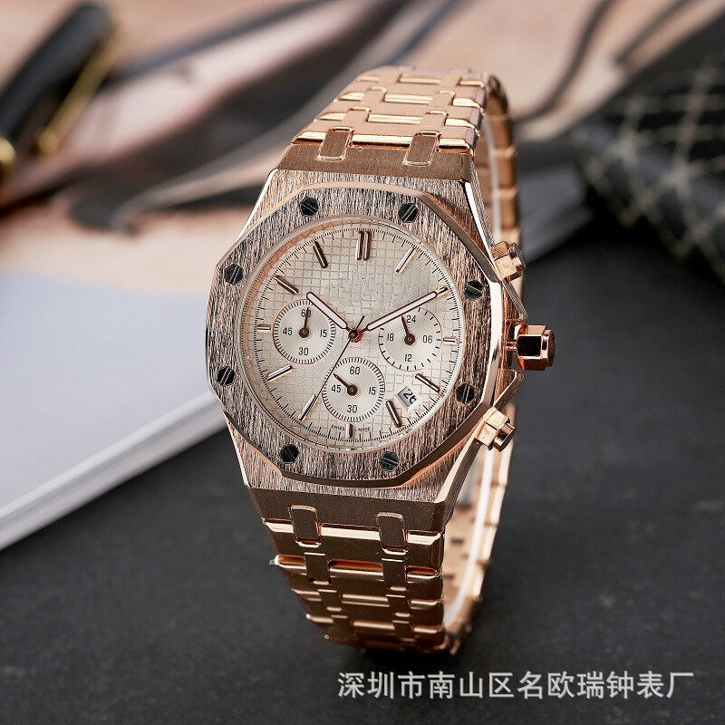 2017 speed selling foreign trade AP table explosion sale hot men watch fashion trend steel belt six needle men watch Malaysia