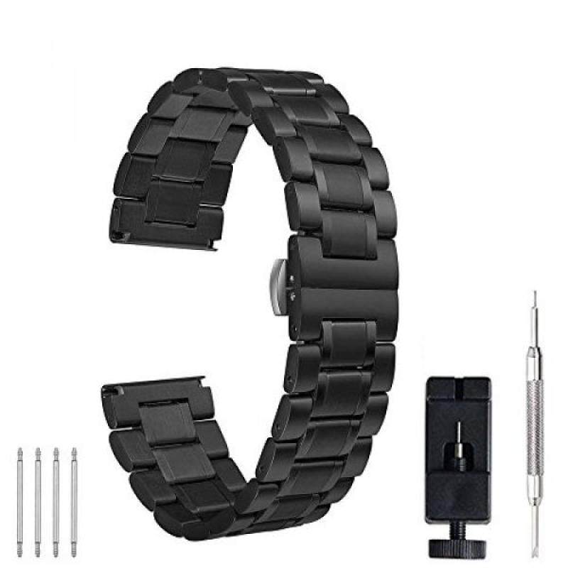 22mm 20mm Watch Band, PluWatch Quick Release Premium Solid Stainless Steel Metal Business Replacement Bracelet Strap for Mens Womens Watch Malaysia