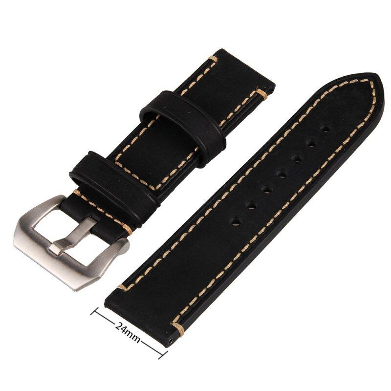 24mm Width Genuine Leather Wristwatch Band Men Watch Strap
Watchband (Black Color) Malaysia