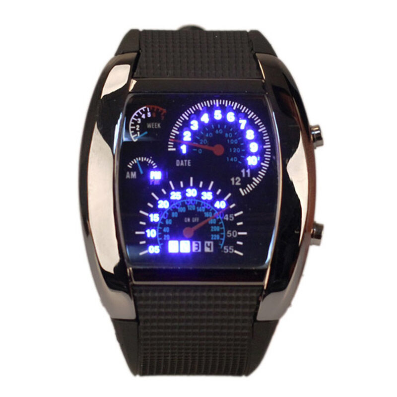 Amart Sports LED Backlight Military Digital Quartz Wrist Watch (Black) - Intl Malaysia