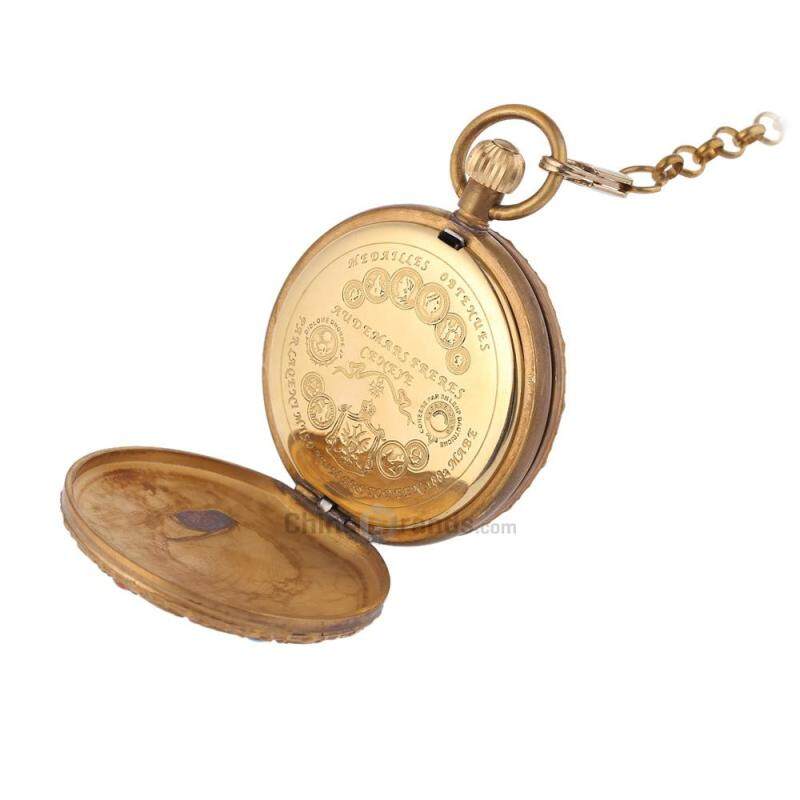 Antique Mechanical Hand Wind Pocket Watch Double Open Covers Roman Working Sub-dial Tourbillon Necklace Wristwatch Malaysia