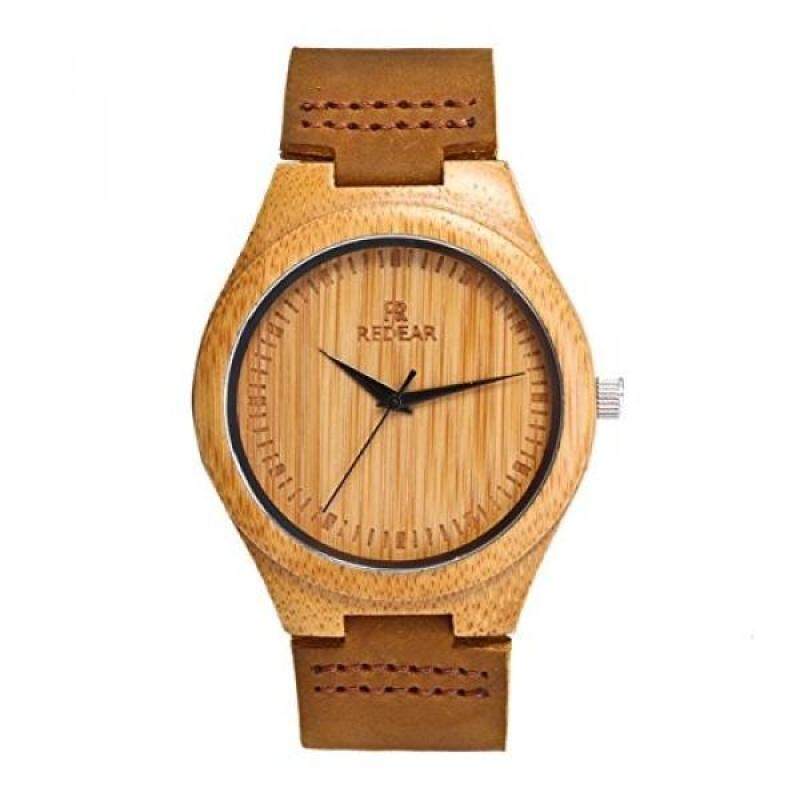 Bamboo Wooden Watch with Genuine Leather Strap Japanese Quartz Movement Malaysia