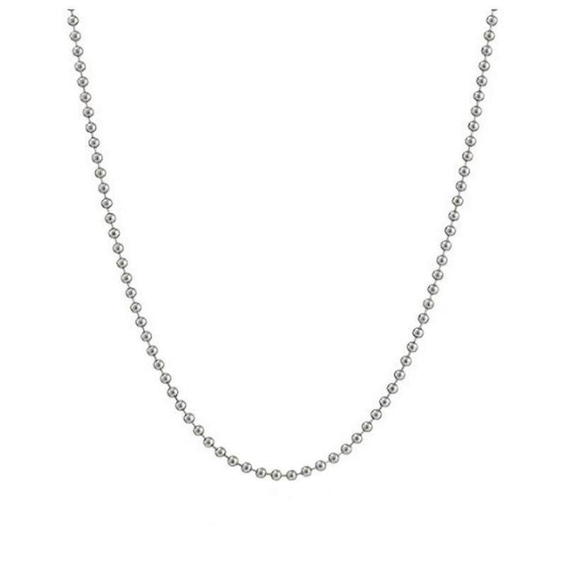 Bigood 2 Pcs Plated 925 Sterling Silver Thin Bead Necklace Chain
60cm Malaysia
