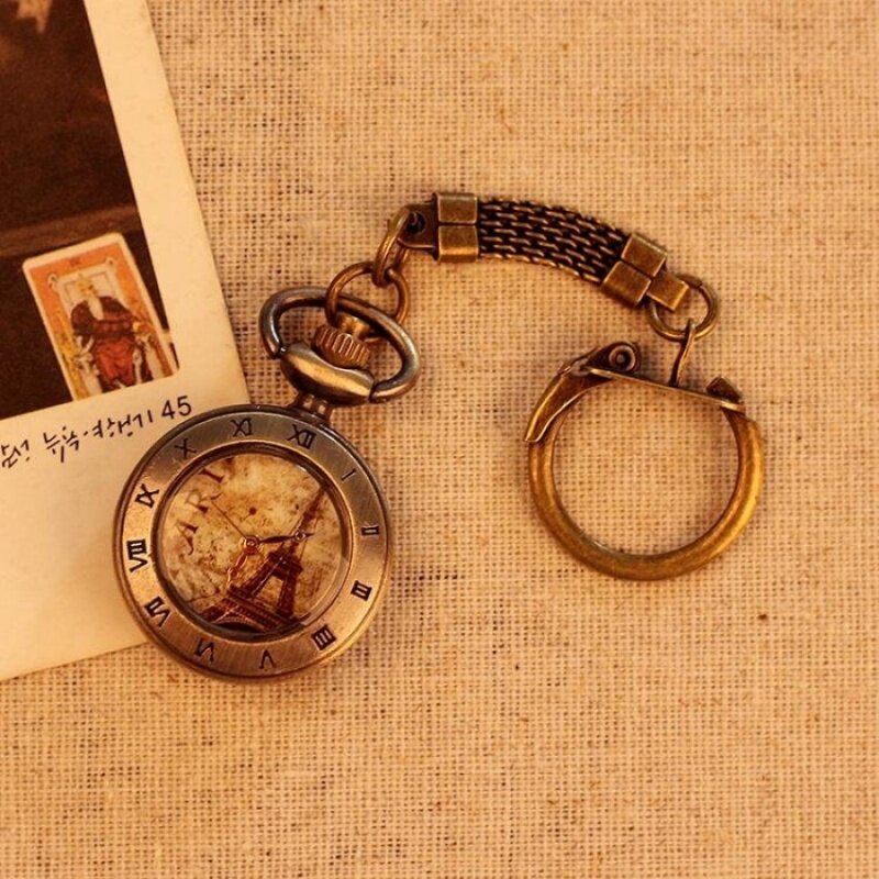 boyun Eiffel Tower Roman Number Pocket Watch Quartz Antique
UnisexAlloy Pendant Retro Chain Best Gift (bronze) Malaysia