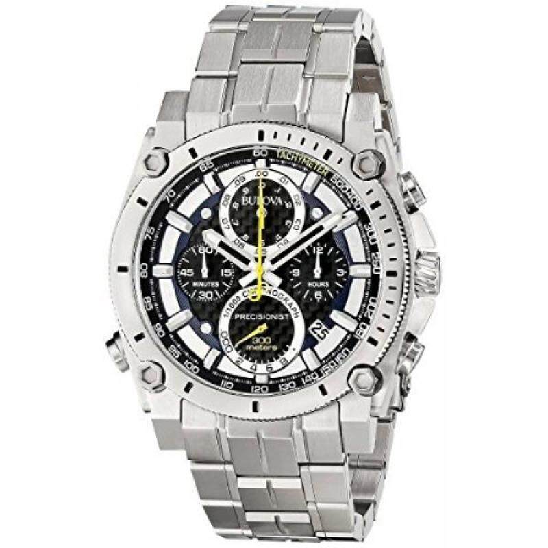 Bulova 96G175 Mens Precisionist Silver Steel Bracelet Chronograph Watch Malaysia
