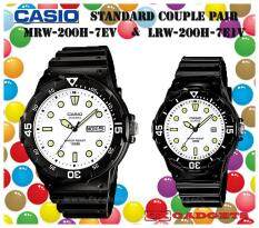 Casio Mrw-200H-7Ev + Lrw-200H-7E1V Couple Pair Watch Date - Black Malaysia