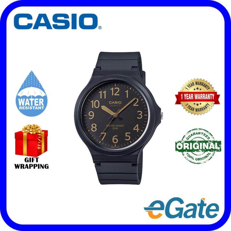 Casio MW-240-1B2 Analog Unisex Watch Black Gold Casual Original Malaysia