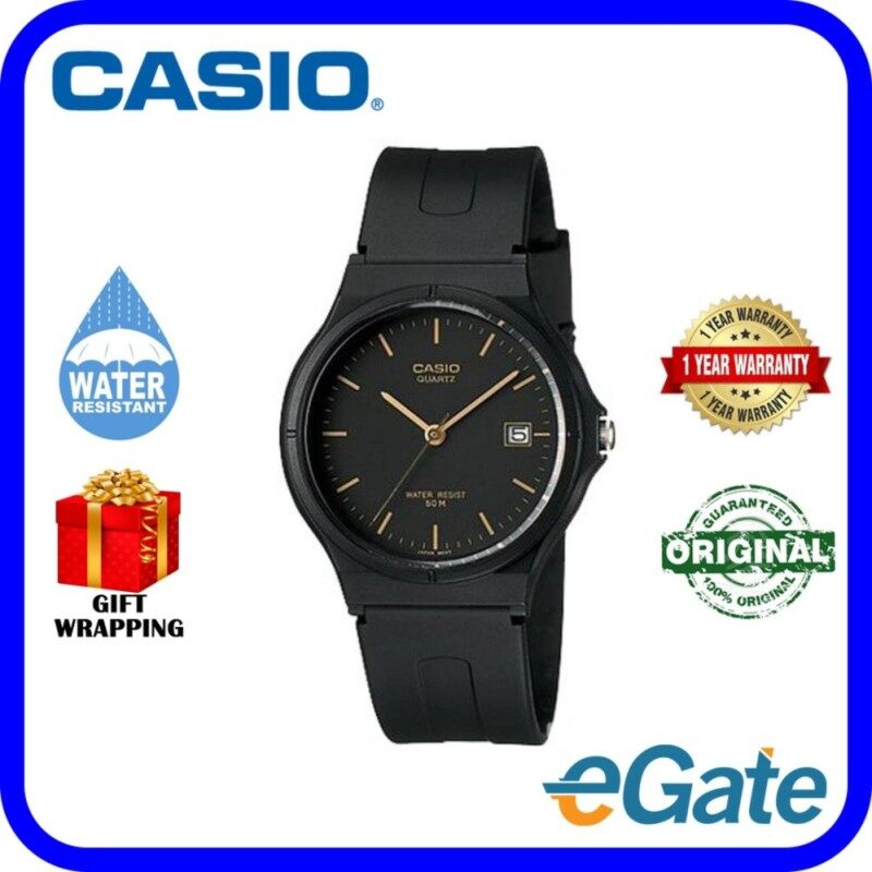 Casio MW-59-1E Analog Unisex Watch Black Gold Casual Original Malaysia