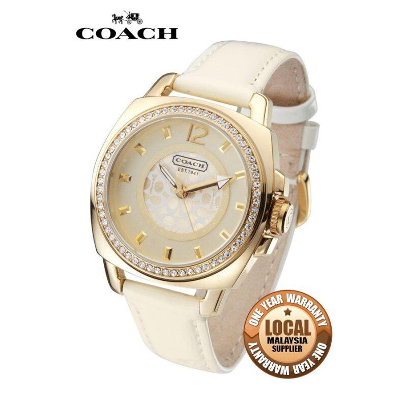 Coach Womens Luxury Rhinestone Leather Strap Watch 14501364 Malaysia