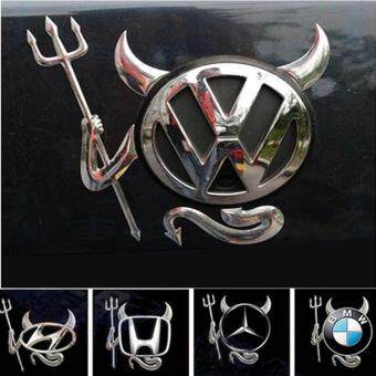 Cute PVC 3D Devil Style Silver Demon Car Stickers And Decals Autobadge Emblem Logo Decor Car Decoration Accessories Jun 2018 - 3 Cute PVC 3D Devil Style silver Demon car stickers and decals autobadge emblem Logo decor car decoration accessories - 3