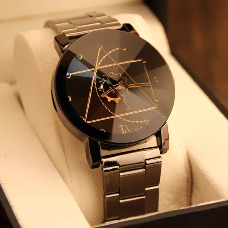 Fashion Watch Stainless Steel Man Quartz Analog Wrist Watch BK Malaysia