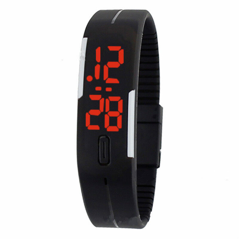 Foreign Trade Explosion Models Silicone LED Students Electronic Bracelet Watch (Black) Malaysia