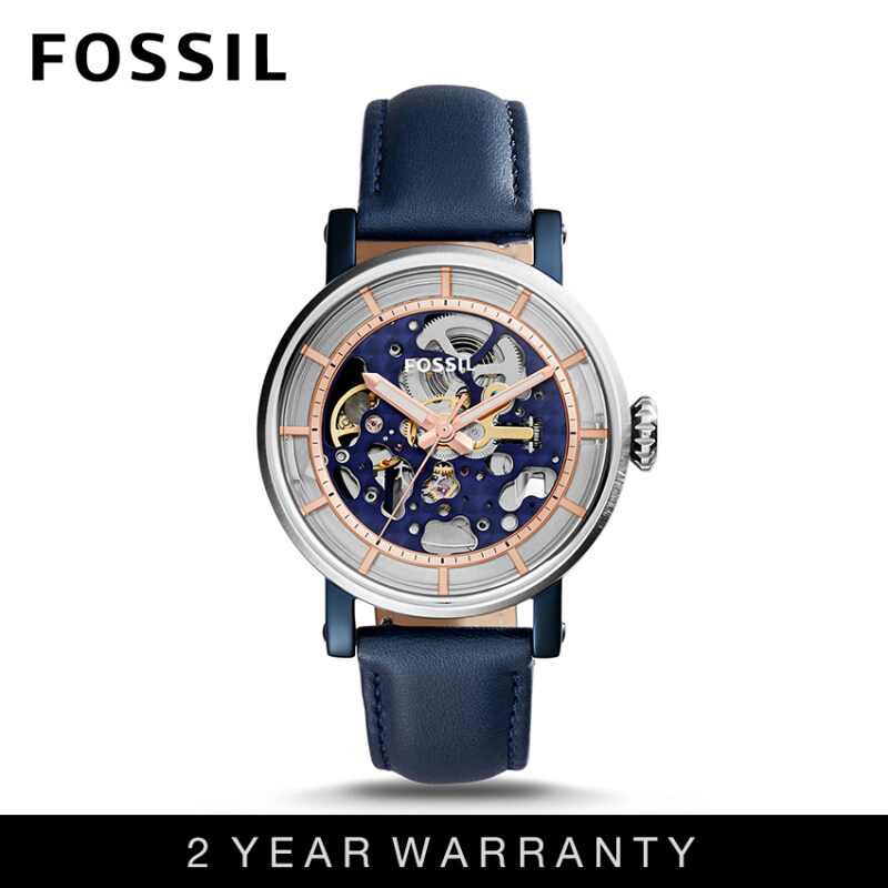 Fossil ME3136 Womens Original Boyfriend Automatic Blue Leather Watch Malaysia