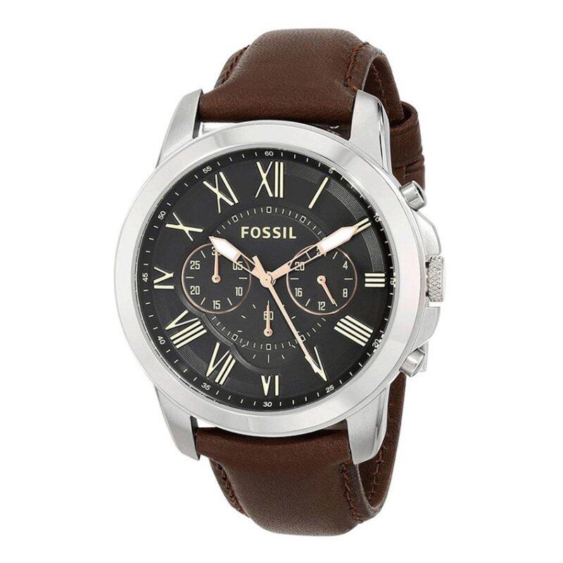 Fossil Men Grant Brown Leather Strap Watch FS4813 Malaysia