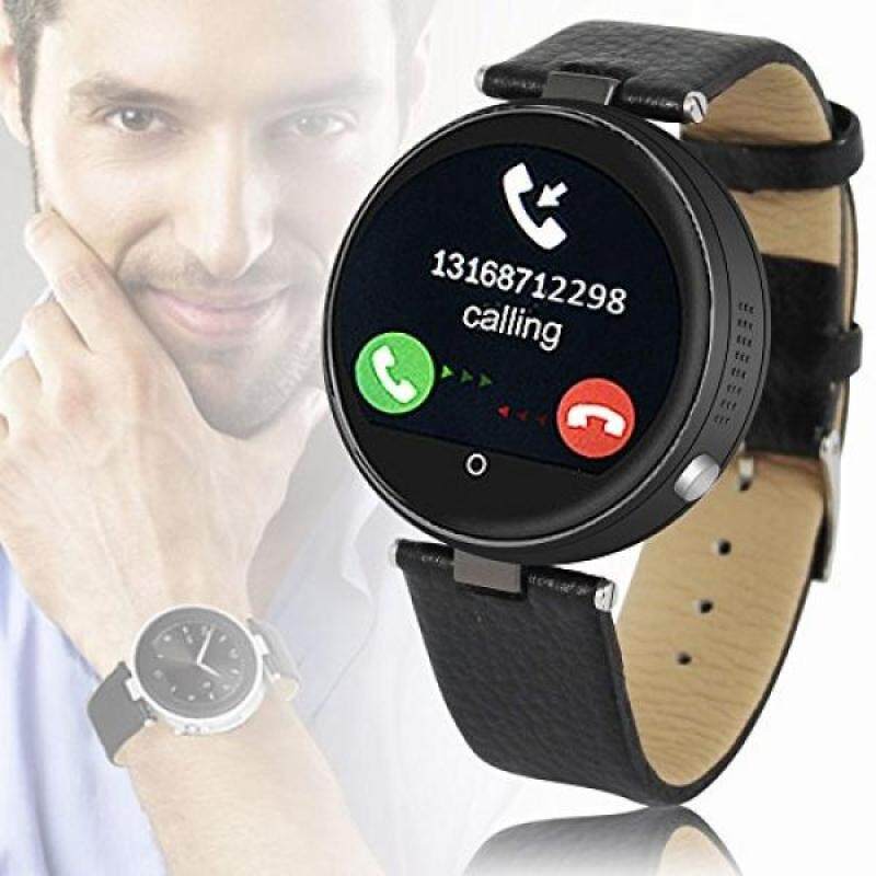 From USA Indigi #1 Gift Idea Unisex Bluetooth Smart Watch Phone Stylish Leather Band Metal Case Malaysia