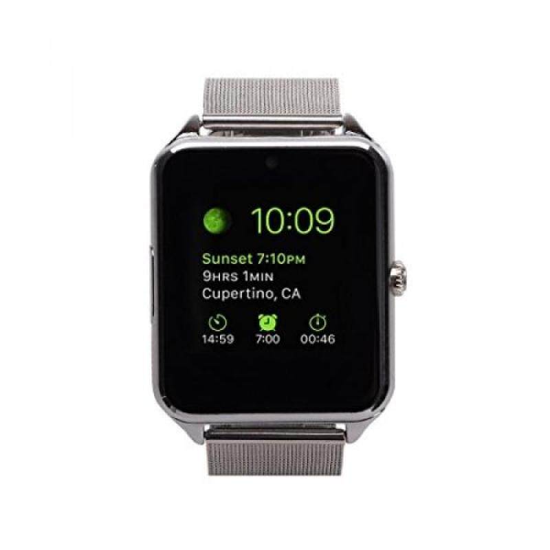 From USA MSRM Water Splash Resistant Smart Watch Anti Lost and Hand free for Android 4.3 above and iPhone 5s/6/6s/7/7s (Partial Functions) (GB08 Silver) Malaysia