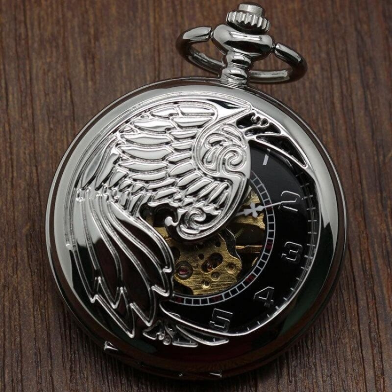 fuskm Creative mechanical watch animal phoenix pattern
providespacket machine carved gold pocket watch (Grey) Malaysia