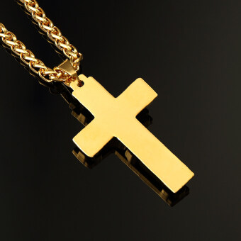 GAKTAI Iced Out JESUS CROSS Pendant Cuban Chain Necklace Hip HopJewelry Unisex Sweater Chain Gold Plated Jun 2018 - 4 GAKTAI Iced Out JESUS CROSS Pendant Cuban Chain Necklace Hip HopJewelry Unisex Sweater Chain Gold Plated - 4