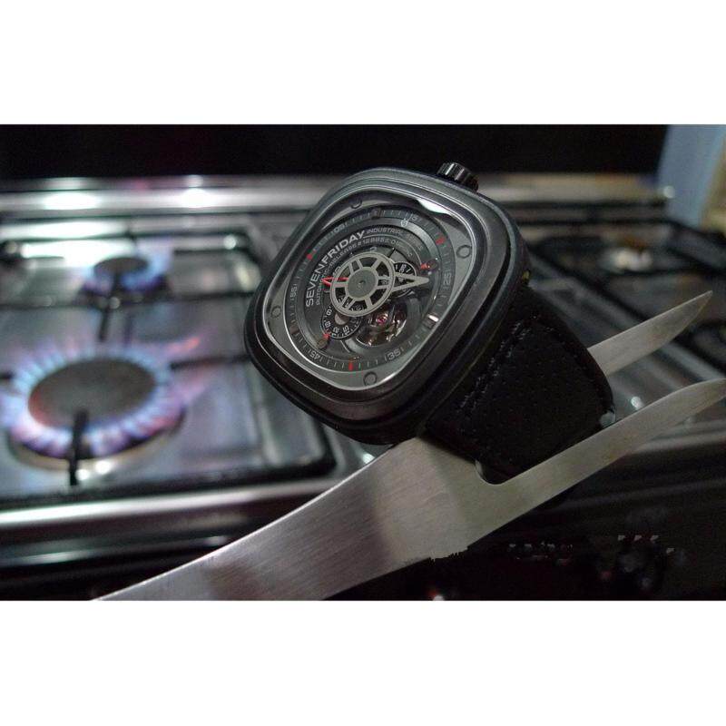 Genius 2 Year Warranty SevenFriday P3/BB Stainless steel case with black PVD 47mm Malaysia