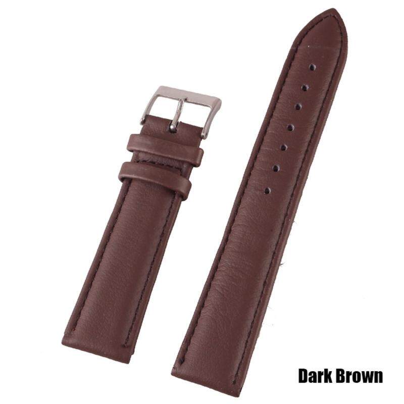 High Quality Store New 18mm/20mm/22mm Genuine Leather Wrist Watch
Band Strap Stainless Steel Pin Buckle Dark Brown-22mm Malaysia