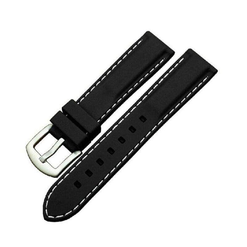 Hot Sale!22mm Silicone Watch Band Wrist Rubber Mens Strap Sport Diver Waterproof White Malaysia
