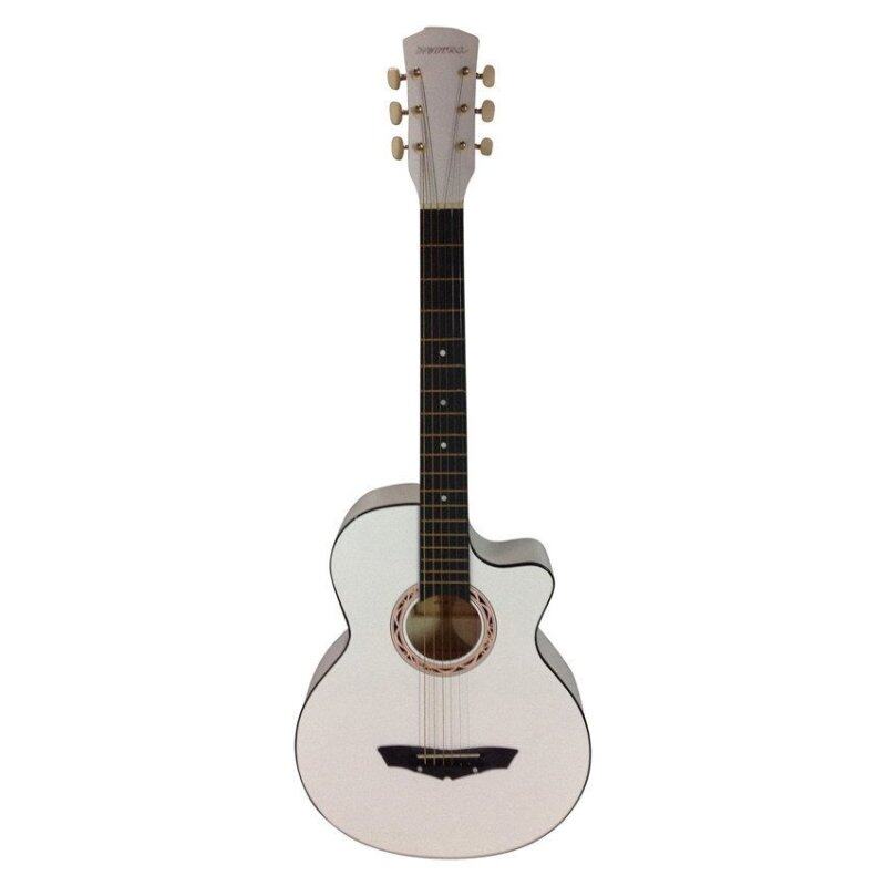 HYBURG Acoustic Guitar 38 Inch ( White) + Capo + Tuner Malaysia