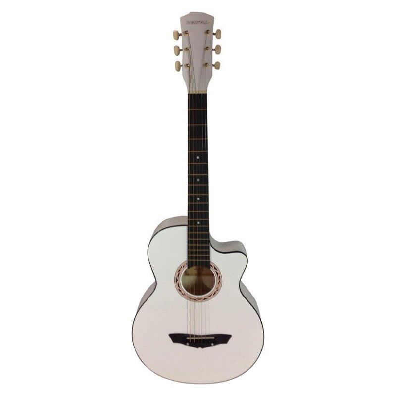 Hyburg Acoustic Guitar 38 Inch ( White) + Tuner Malaysia