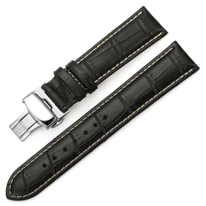 iStrap 20mm Alligator Grain Cow Leather Watch Band Strap W/
Butterfly Deployment Buckle Black 20 Malaysia