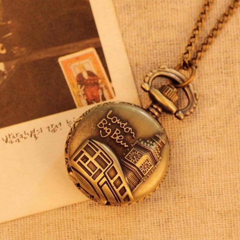 jiage Necklace Pocket Watch For Men Women Best Gift Quartz
AlloyPendant Bronze With Long Chain London Building Pattern
(bronze) Malaysia