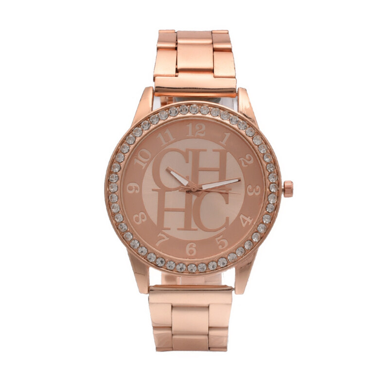 JinGle Fasion Watch Women Luxury For Girl Stainless Steel Rhinestone Quartz Watch (Rose Gold) Malaysia