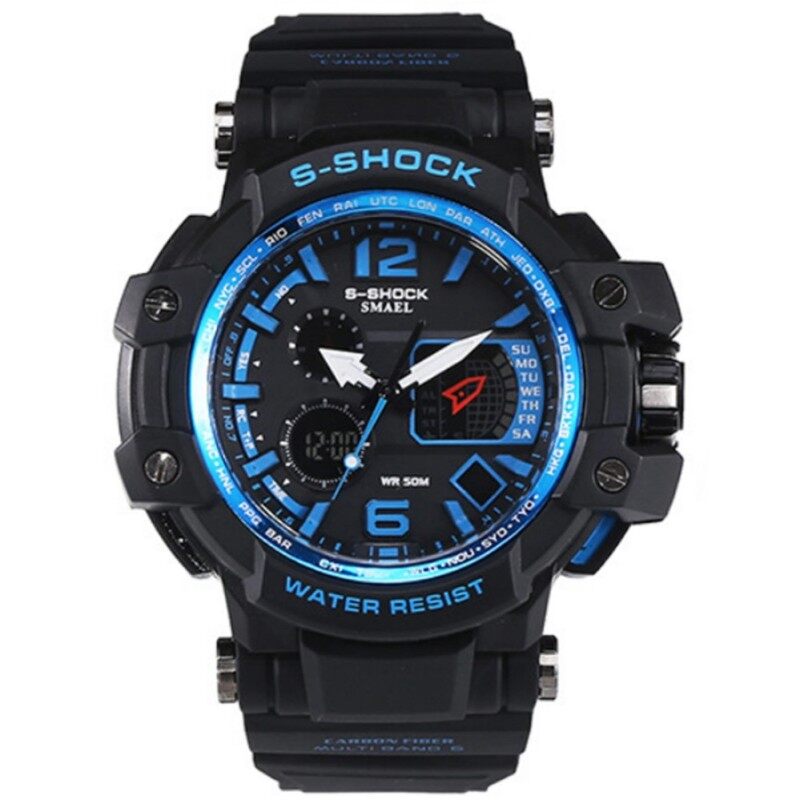 KACOO SMAEL 1509 LED Light Display Waterproof Shockproof Sport Mountain Outdoor Watch Wristwatch Malaysia