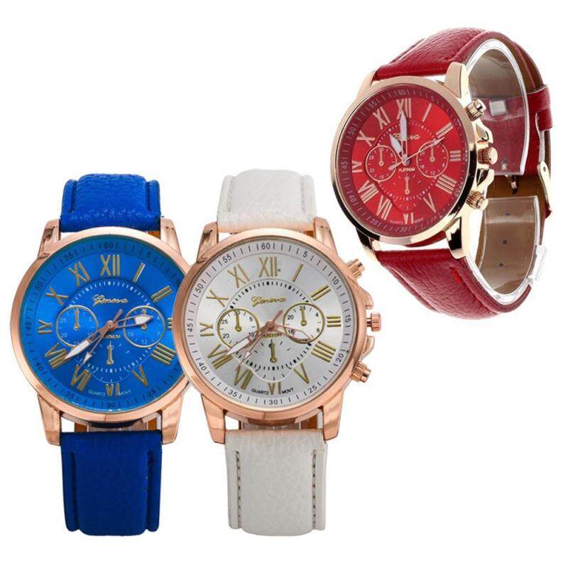 leegoal 3pcs Of Fashion Unisex Rose Gold Digital Quartz Watches Malaysia