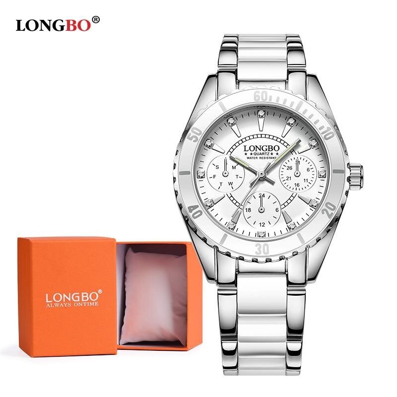 LONGBO Ceramics Watchband Anolog Women Watch Wristwatch 80303L +
Watch Gift Box Malaysia