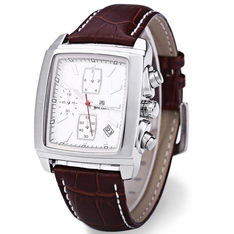 Megir M2028 Male Quartz Watch Rectangle Dial Sport Wristwatch
(White) Malaysia