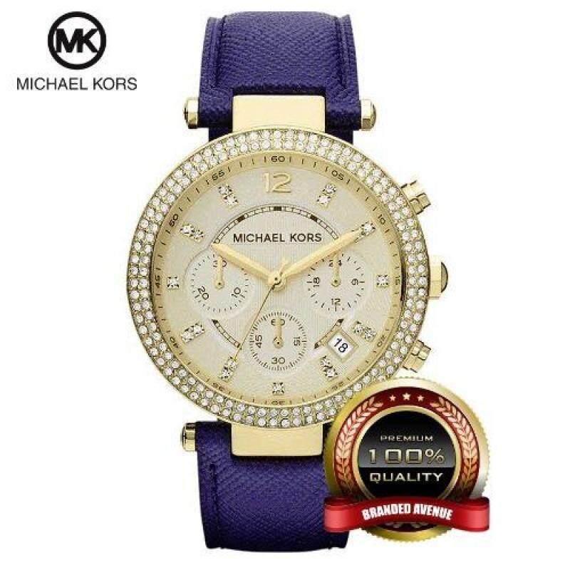 Michael Kors MK2280 Parker Swarovski Element Chronograph Watch (Blue) Malaysia