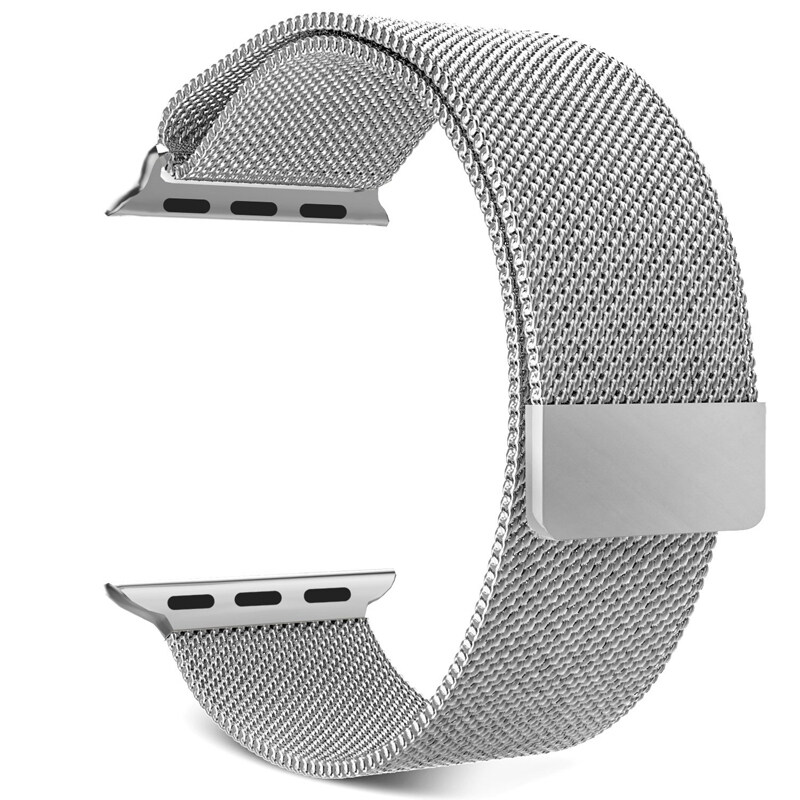 Milanese Magnetic Loop Stainless Steel Strap Watch Bands For Watch 42mm (Silver) Malaysia
