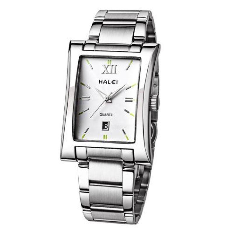 moob Genuine Men Square Watch solid stainless steel waterproof Mens watch wholesale import quartz movement one generation (White) Malaysia