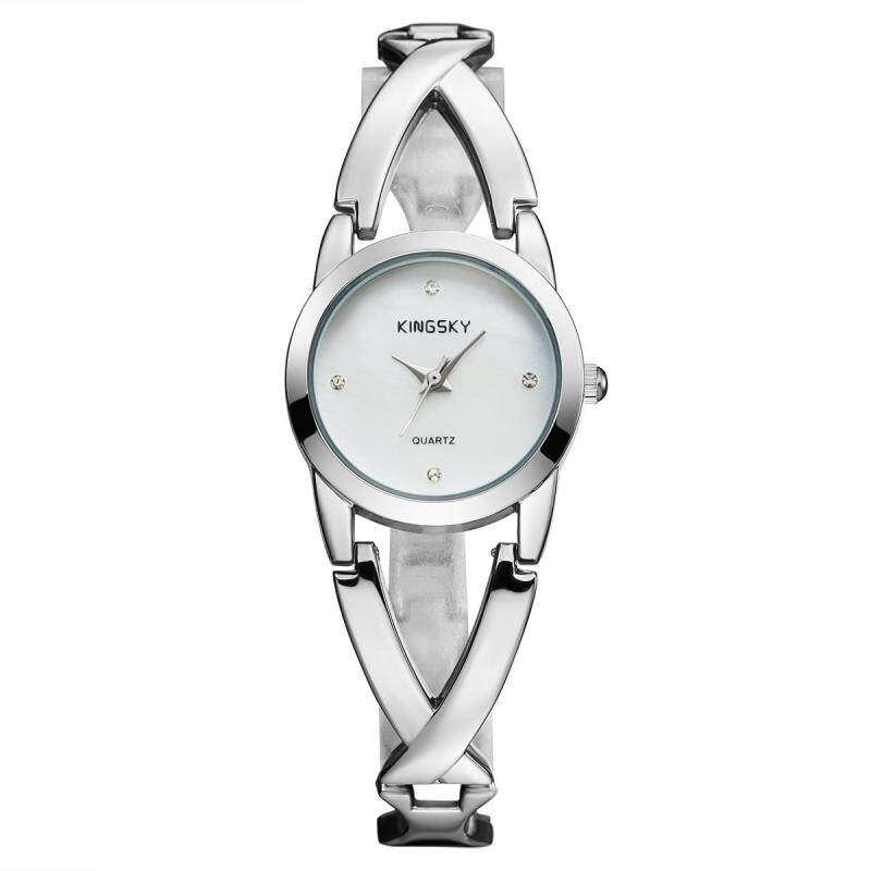 moob Kingsky Guangzhou watch factory direct wholesale fashion watch support global one generation (Silver) Malaysia