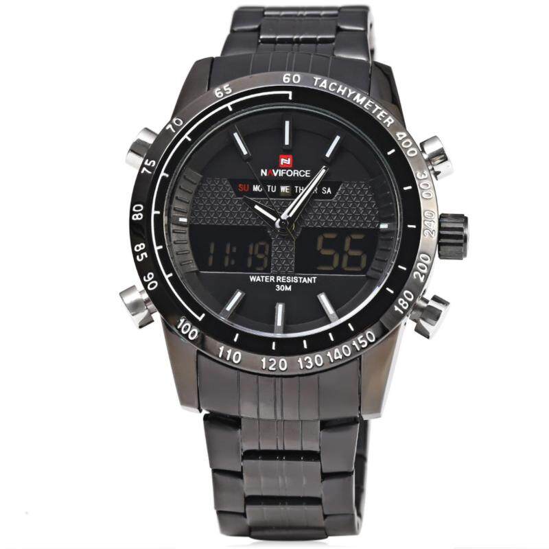 NAVIFORCE NF9024 Luxury Dual Movt Men Quartz Watch Analog Digital LED Sport Wristwatch Malaysia