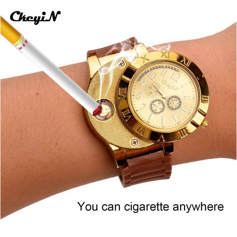 New 2017 Cool Military Electronic Lighter Usb Quartz Watch Man
Quartz Sports Cigarette Lighter Men Watches P0452 Malaysia