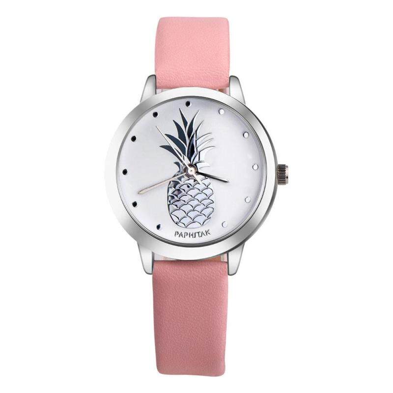 Oscar Store Unisex Watch Leather Band Pinapple Fruits Student Leisure Simple Accessory Malaysia