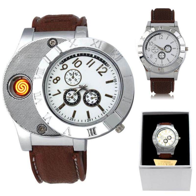 PRADO Cigarrete Electronic Lighter USB Rechargeable Quartz Wrist Watch Malaysia