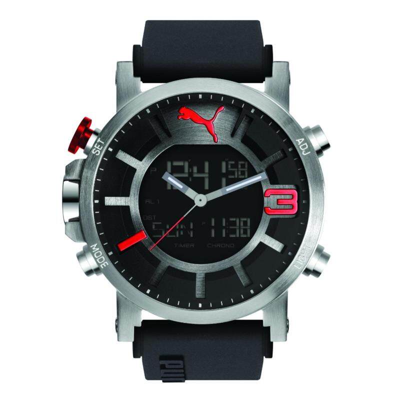 Puma PU911371001 Ultrasize Ana-Digital Silver Red Men Watch Malaysia