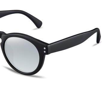 QINA Polarized Unisex Matte Black Sunglasses Round UV 400 Protection Silver Lenses QN3502 Mei 2018 - 4 QINA Polarized Unisex Matte Black Sunglasses Round UV 400 Protection Silver Lenses QN3502 - 4