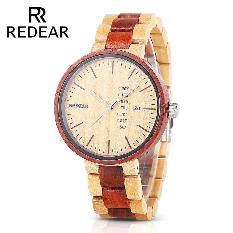 REDEAR SJ1639 Unisex Quartz Wooden Watch Calendar Wood Grain Dial
Wristwatch Malaysia